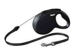 Flexi New CLASSIC, cordón, M: 5 m, negro, 20 kg.